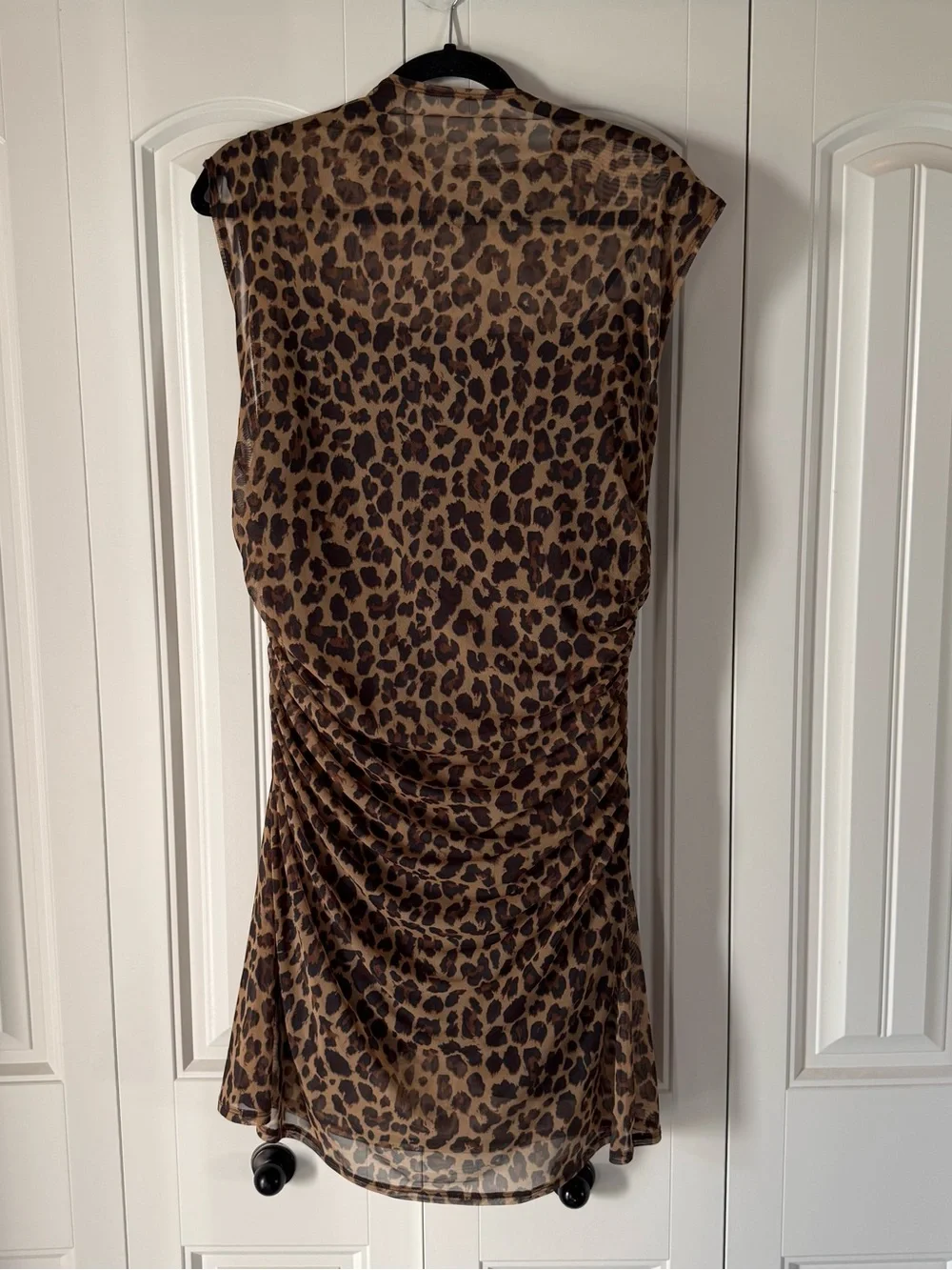 NWT Size XL Abercrombie & Fitch Paloma Leopard Print Mini Dress - Tan & Black.